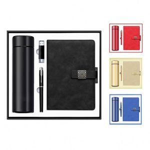 Promotional A5 Size Corporate Notebook Gift Set Luxury Journal Promotional Gift <b>Box</b> <b>Pen</b> With Led Thermos Flask and Custom Logo - Product Image 1