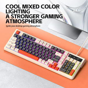 T-WOLF T13 Chơi Game Bàn Phím Có Dây 98 Phím Mát Mẻ Hỗn Hợp Màu Sắc Đèn Nền Bàn Phím Văn Phòng Cho Máy Tính Xách Tay Máy Tính Để Bàn Thấp Moq Tùy Chỉnh - Product Image 3