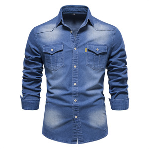 Factory Price Denim <strong>Shirt</strong> Trend Long Sleeve <strong>Shirt</strong> <strong>Shirt</strong> - Product Image 2