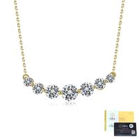 Collar Gargantilla de Moissanita con Sello S925, Plata de Ley 925, Chapado en Oro de 18k, Joyería de Lujo para Regalo de Boda