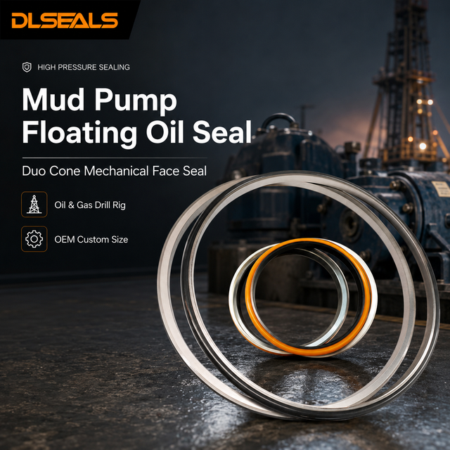 Mud Pump Floating Oil Seal Duo Cone Mechanical Face Seal for Oil Gas Drill Rig High Pressure OEM Custom Size Factory Supply