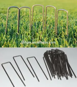 Hot Dipped Galvanized Low Price 150mm U Type Sod Nail For Artifical Grass