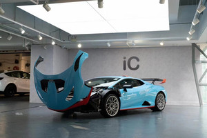 Nouveau kit carrosserie en fibre de carbone pour Lamborghini LP580, amélioration avec pare-chocs, jupes latérales, spoiler et capot de style STO - Product Image 3