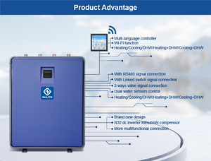 Nulite 2026 Smart Water Source Heat Pump 8kw 10kw 20kw 30kw <b>Ground</b> Heating for DC <b>Ground</b> Source Heat Pump - Product Image 4