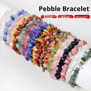 WOWEI クリスタル卸売 ファッションジュエリー ブレスレット ジェムストーン チャクラクリスタルチップブレスレット 天然石ブレスレット - Product Image 3