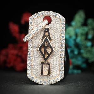 Custom Hip Hop Name Moissanite Letter Tennis Chain <b>Necklace</b> Round Diamond VVS 925 Sterling <b>Silver</b> Iced Out Pendant <b>for</b> <b>Men</b> Women - Product Image 3