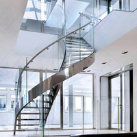 Escalier en colimaçon moderne avec garde-corps en câble et main courante en acier inoxydable 304/316 pour usage extérieur en appartement