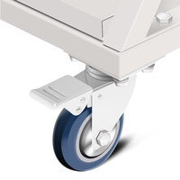 Échelle mobile silencieuse à roulettes, plateforme d'accès en hauteur avec étagère amovible pour la picking en entrepôt