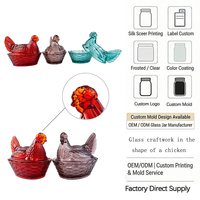 Bonbonnière en verre avec couvercle, grande forme de coq, récipient de rangement vintage pour desserts, biscuits, maison, cuisine, bureau, cadeaux, décoration de table