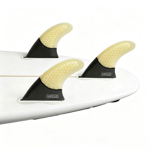 Nuovo Design Pinne da Surf a Nido d'Ape Personalizzabili con Logo, 2 Alette, Accessori per Tavole da Surf in Fibra di Vetro e Carbonio, Pinne Triple G5 per Tavole da Surf - Product Image 1
