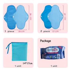 Babyshow Lot de 4 Serviettes Hygiéniques Maternité Réutilisables en Polaire Super Absorbantes Respirantes Anti-Fuites avec Ailettes <span class=keywords><strong>pour</strong></span> Femmes - Product Image 2