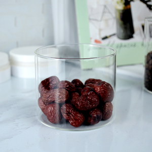 Clear Glass Storage Jar White Plastic Lid Airtight Steamable Food Safe Printed Logo for Coffee Dried Fruits <strong>Kitchen</strong> <strong>Pantry</strong> - Product Image 6