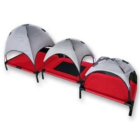 Lit de camping pour animaux de compagnie surélevé en tissu Oxford portable avec auvent, lit pour chien d'extérieur pour le camping ou la plage, disponible en différentes couleurs et tailles