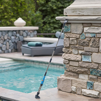 SPA électrique rechargeable à tête triangulaire et petit aspirateur de piscine hors sol à paroi souple
