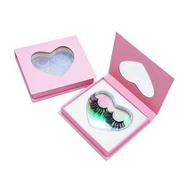 Nouvelle boîte de rangement de cils en forme de cœur personnalisée pour la saint-valentin avec LOGO imprimé