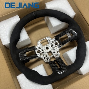 Dejiang พวงมาลัยคาร์บอนไฟเบอร์แบบเต็มรูปแบบ D/FLAT/<span class=keywords><strong>F1</strong></span>รูปร่างสำหรับ Mustang ST RS GT 500 350อัพเกรด - Product Image 2