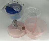 Tasse de stockage de lait en poudre pour bébé de qualité alimentaire Momeasy avec récipient à lait en poudre à rotation à 3 compartiments