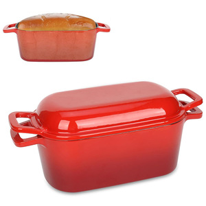 Marmite et <span class=keywords><strong>plaque</strong></span> de cuisson en fonte émaillée non revêtue robuste pour la cuisson du pain - Product Image 6