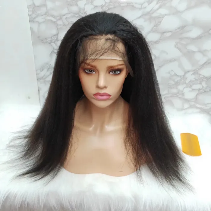 Amara kualitas tinggi rambut manusia grosir pemasok light yaki wig penuh renda di pabrik pengiriman cepat