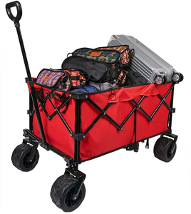 Foldable 4-Wheel Mesh <strong>Trolley</strong> <strong>Cart</strong> with Large Capacity Collapsible Portable 600D Oxford Cloth Shopping Storage OEM Customizable - Product Image 1
