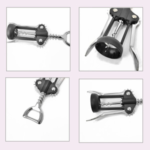 Multifunctional Wine Bottle Opener Zinc Alloy Portable Can Opener Beer Opener With Corkscrew And Bottle Cap Remover - Product Image 1
