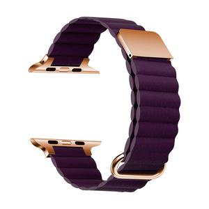 Bracelet de sport en cuir véritable de luxe avec boucle auto-agrippante pour montre Ultra 2 49 mm/41 mm/45 mm/40/44 mm/42/46 mm pour femmes et hommes IWatch - Product Image 2
