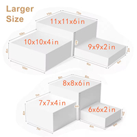 Support à gâteau de mariage en acrylique blanc pour présentation sur table de buffet, taille personnalisée, support à dessert empilable, piédestal pour pâtisserie et nourriture