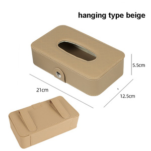 Boîte à mouchoirs de <span class=keywords><strong>voiture</strong></span> multifonctionnelle portable <span class=keywords><strong>en</strong></span> <span class=keywords><strong>cuir</strong></span> de luxe - Product Image 5