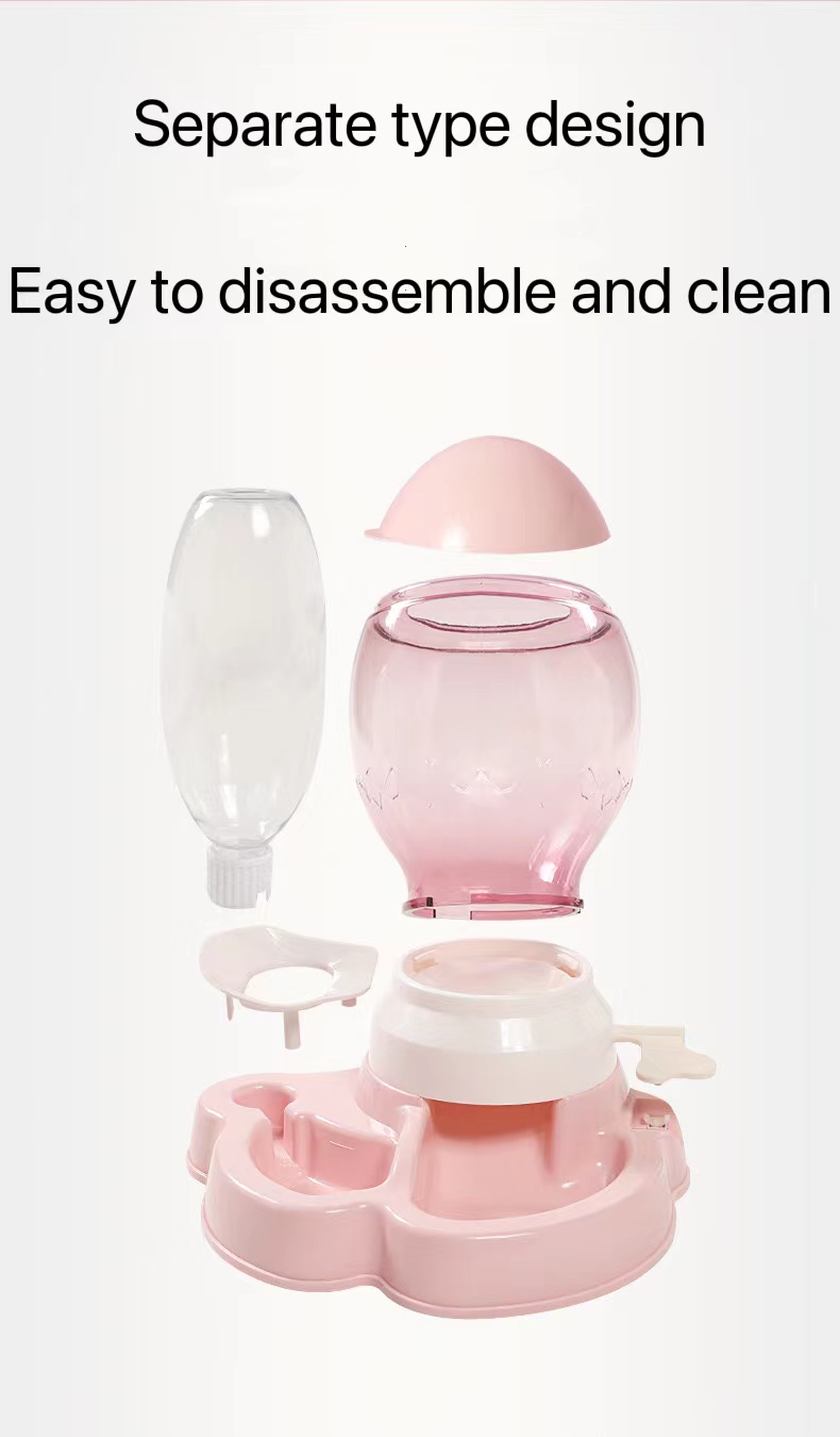 Amazon Nice Quality Gravity Colorful Automatic Pet Water And Food Feeder Water Dispensers Feeder For Cat