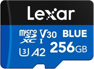 Lexar 256GB Blue สำหรับ microSDXC การ์ดหน่วยความจำ UHS-I สูงสุด160เมกะไบต์/วินาทีเข้ากันได้กับกล้อง GPS MP3ที่มีความจุสูงถึง1TB - Product Image 2