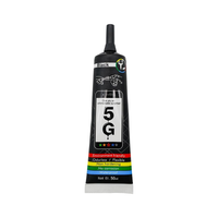 Colle liquide adhésive noire 5G à séchage lent 50ml, flexible et étanche pour la réparation de téléphones, bijoux, plastique et céramique