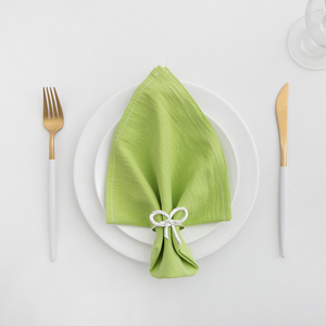 Personalización de fábrica, LOGOTIPO bordado, mesa de banquete, decoración de restaurante, servilleta de mesa de tela de algodón 100% lavable elegante - Product Image 1