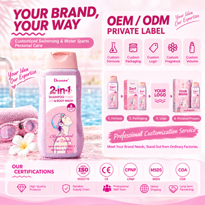 Productos de cuidado capilar y corporal de marca privada, limpiador corporal para después de nadar, elimina el cloro, champú y gel de ducha 2 en 1 para mujeres - Product Image 6