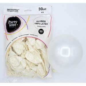 Palloncini in lattice R12 bianco perlato metallizzato da 50 30 cm - Product Image 1