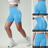 Pantalon de cyclisme extérieur pour femme, taille haute, extensible, pour entraînement abdominal et yoga, short intégré