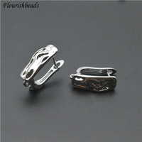 Vente en gros de boucles d'oreilles plaquées couleur argent en forme de U anti décoloration ondulation lisse crochets Shvenzy crochets pour la fabrication de bijoux pour femmes
