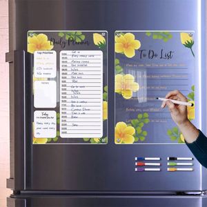 Custom Transparent Clear Magnetic Dry Erase Message Acrylic Writing Note White Board Whiteboard <b>Calendar</b> for Fridge - Product Image 5