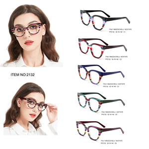 Montures de lunettes optiques classiques en acétate œil de chat polychromes pour femmes, dernier design vintage - Product Image 1
