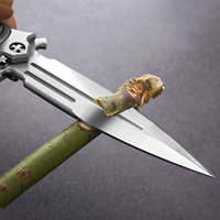 Couteau pliant de luxe haute performance HL VG10 avec manche en titane et fibre de carbone, léger et élégant pour EDC, camping et chasse