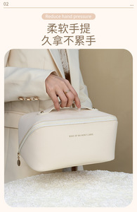 กระเป๋าใส่เครื่องสำอางความจุขนาดใหญ่พกพาได้สำหรับเดินทางกระเป๋าหมอน Instagram ใหม่เป็นมิตรกับสิ่งแวดล้อม - Product Image 2