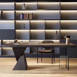 Italiaanse Luxe Minimalistische Moderne Bureau High-End Massief Hout Eenvoudige <span class=keywords><strong>Computer</strong></span> Bureau Voor Thuiskantoor Baas Tafel - Product Image 3