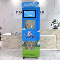 Machine de nettoyage de chaussures automatique à double compartiment, stérilisation à haute température, écran tactile LCD, code QR, carte de crédit