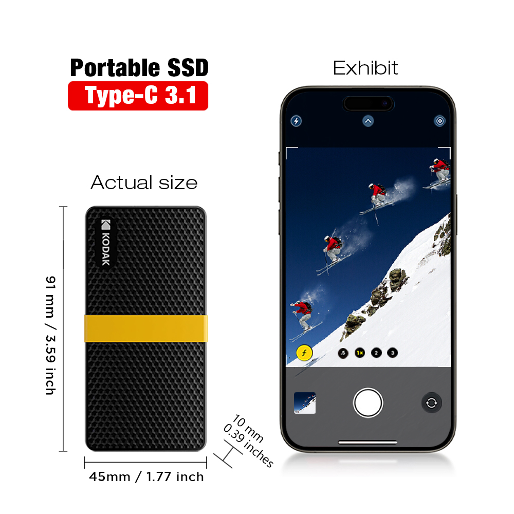 KODAK Portable SSD X200 - High-Speed Storage Solutions