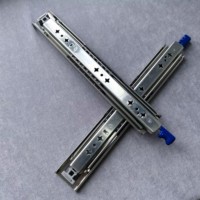 Glissières de tiroir GUANZHIYU à extension complète latérale, à 3 sections, robustes, à roulement à billes, avec vis en acier inoxydable pour cuisine et salle de sport