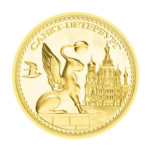 ชุดรูปแบบโบสถ์เลือดชุบทองท้าทายเหรียญเหรียญเหรียญเหรียญเปเทอร์สเบิร์กของที่ระลึกแลนด์มาร์คโทเค็นสำหรับการจัดแสดงการเดินทางงานฝีมือโลหะ - Product Image 1