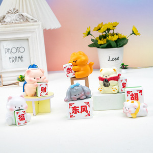 Yu Mo Craft Zoo Animal Mahjong Resin Figurine Desktop Decoration Gift Home Decor - Product Image 2
