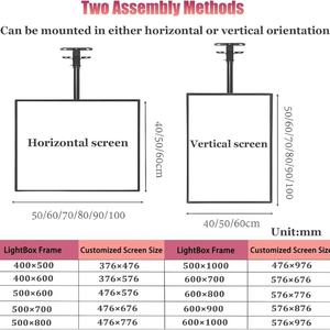 Aluminum Frame LED <b>Advertising</b> <b>Light</b> <b>Box</b> Rectangle Ceiling Mount Backlit Display For Restaurant Menu Board Signs - Product Image 2