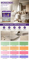 Peinture microciment, texture personnalisée, revêtement décoratif pour la rénovation de murs et sols en béton, carrelage et plâtre