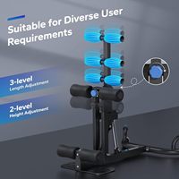 Máquina de Sentadillas Profundas Ajustable, Banco de Ejercicios para Flexiones de Piernas y Glúteos, Entrenador de Glúteos Ebest EB509, Material de PU, Marco de Acero, Unisex, para el Hogar