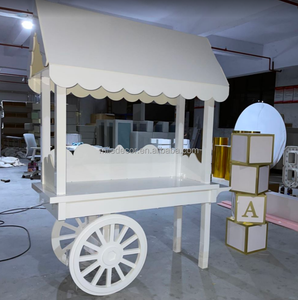 MILE Nuovo <span class=keywords><strong>Design</strong></span> Moderno Carrello Mobile Bianco per Dolci con Ruote, Stile Staccabile e Riutilizzabile, Piattaforma Espositiva per Dessert - Product Image 5